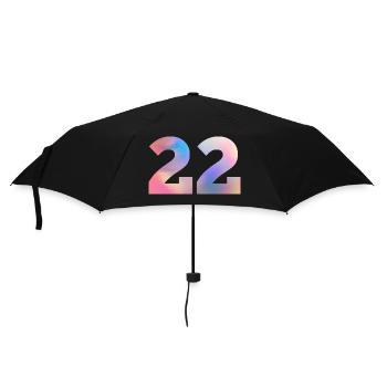 Colorful Number 22 - Umbrella (small) - black - Front