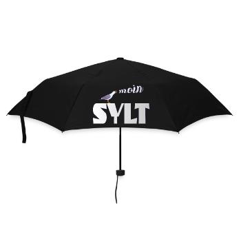 Sylt Möwe & Moin Design - Regenschirm (klein) - Schwarz - Vorne