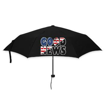 BONNES NOUVELLES Étoiles et rayures Verset biblique Évangile - Parapluie standard - noir - Devant