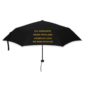 Probleme klein wie mein Schwanz - Regenschirm (klein) - Schwarz - Vorne