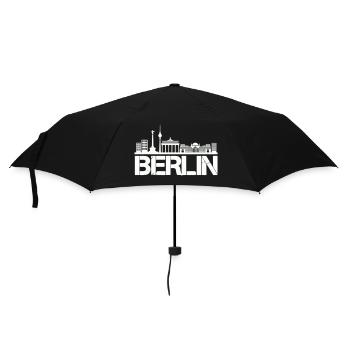 berlin skyline - Regenschirm (klein) - Schwarz - Vorne