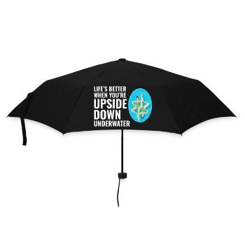 Life’s Better Upside Down Underwater Swimming - Umbrella (small) - black - Front