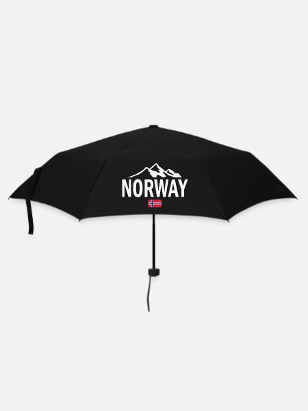 Norway - Norge - Norwegen - Flagge - Skandinavien - Regenschirm (klein) - Schwarz