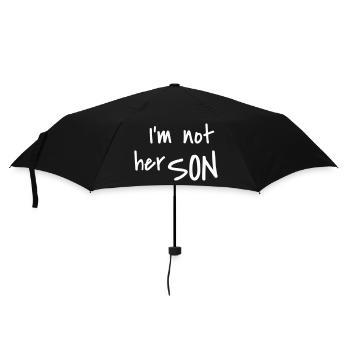 Ich bin nicht ihr Sohn - Regenschirm (klein) - Schwarz - Vorne