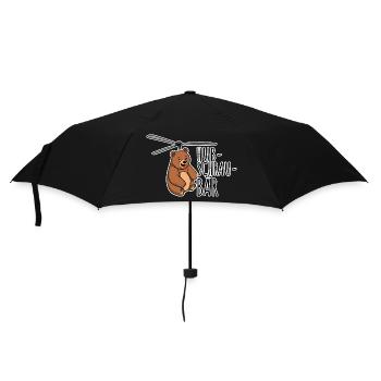 A Hubschrau bear! A funny flying bear - Umbrella (small) - black - Front
