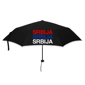 Serbia Serbien - Umbrella (small) - black - Front