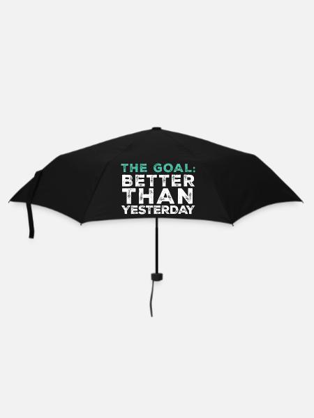L’objectif : Mieux qu’hier - Équipement de sport - Parapluie standard - noir