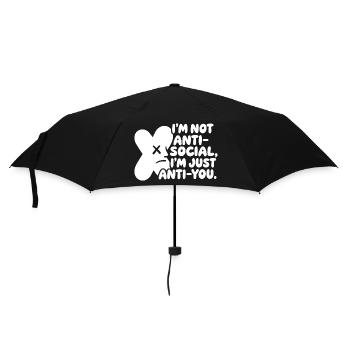 I'm Not Anti Social Introvert Humor Saying - Umbrella (small) - black - Front
