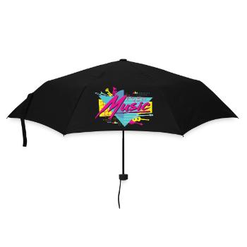 Neon Music Retro Vibe - Umbrella (small) - black - Front