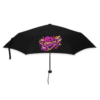Retro 1980 80s Disco - Umbrella (small) - black - Front