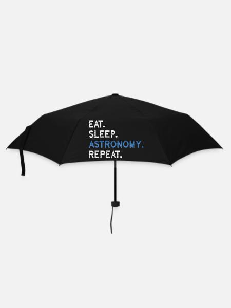 Eat Sleep Astronomy Repeat - Regenschirm (klein) - Schwarz