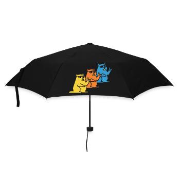 Murmeltier Sonnenbrille Rock On - Regenschirm (klein) - Schwarz - Vorne