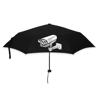 Humour Macabre Sécurité Caméra Crâne Gothique - Parapluie standard - noir - Devant