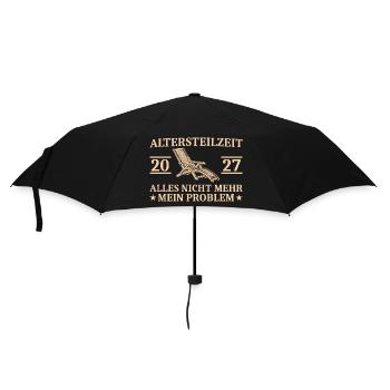 Altersteilzeit 2027 Liegestuhl Abschiedsgeschenk - Regenschirm (klein) - Schwarz - Vorne
