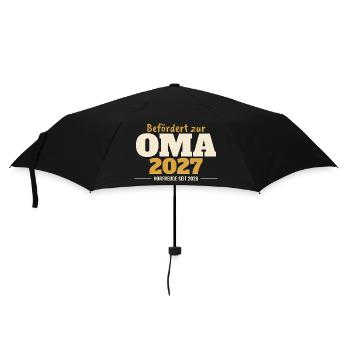 Befördert zur Oma 2027 – für dunkle Shirts - Regenschirm (klein) - Schwarz - Vorne