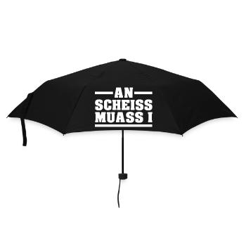AN SCHEISS MUASS I - Regenschirm (klein) - Schwarz - Vorne