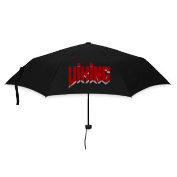 Wikinger - Regenschirm (klein) - Schwarz - Vorne