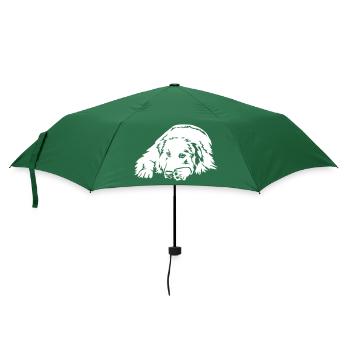 Pyrenees mountain dog "Black Edition" - Umbrella (small) - bottlegreen - Front
