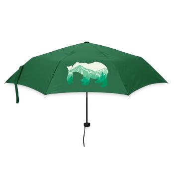Bear - The Great Mountain Bear Animal Lover Gift - Umbrella (small) - bottlegreen - Front