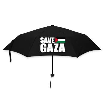 Save gaza - Regenschirm (klein) - Schwarz - Vorne
