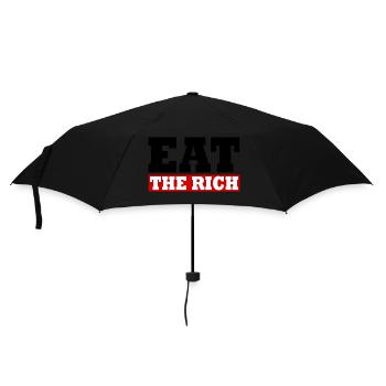 Eat the rich - Parapluie standard - noir - Devant