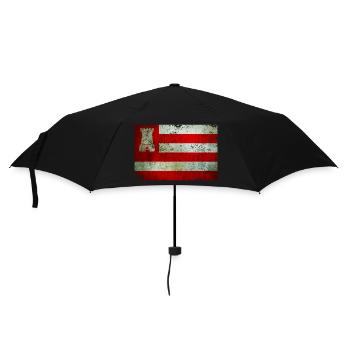 T-Shirt Flagge von Alkmaar Grunge Effekt Nederland - Regenschirm (klein) - Schwarz - Vorne