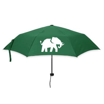 Éléphant - Parapluie standard - vert bouteille - Devant