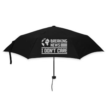Breaking news don't care - Regenschirm (klein) - Schwarz - Vorne