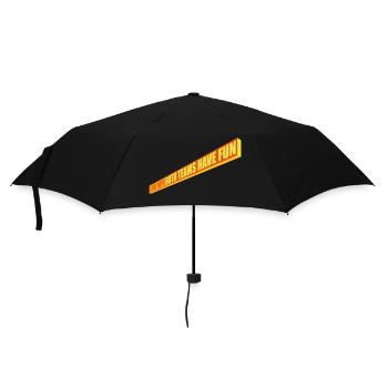 Both Teams Have Fun - Regenschirm (klein) - Schwarz - Vorne