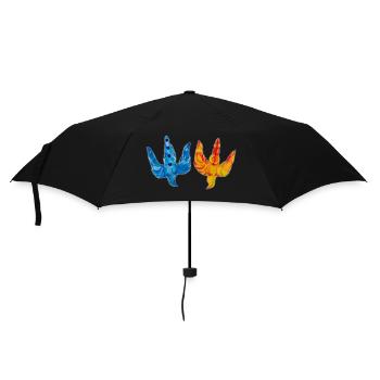 Dreizack - Wappen der Ukraine - Regenschirm (klein) - Schwarz - Vorne