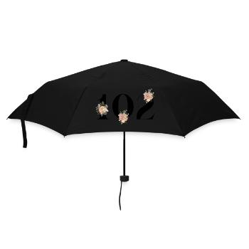 102e anniversaire fleuris (Cadeau de 102 ans) - Parapluie standard - noir - Devant