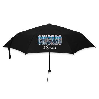 Chicago Illonois - Regenschirm (klein) - Schwarz - Vorne