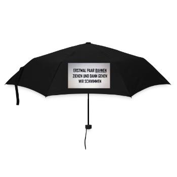 Schwimmen gehen - Regenschirm (klein) - Schwarz - Vorne