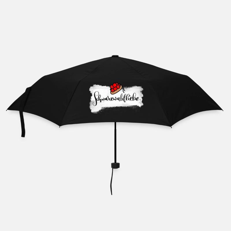 Schwarzwaldliebe mit Schwarzwälder Bollenhut - Regenschirm (klein) - Schwarz