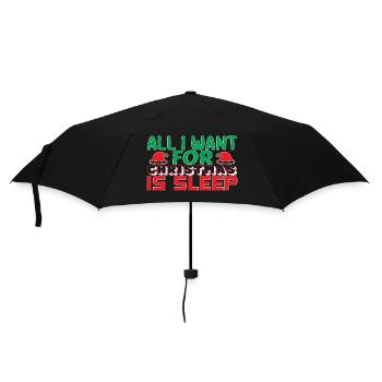 Tout ce que je veux pour Noël, c’est dormir - Parapluie standard - noir - Devant