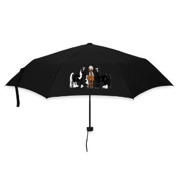 Beste Friends - Regenschirm (klein) - Schwarz - Vorne