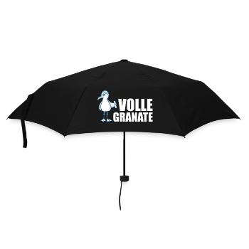 Coole Möwe = volle Granate - Regenschirm (klein) - Schwarz - Vorne