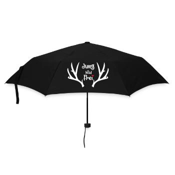 Lustiger Spruch Witzig Humor Geschenkidee - Regenschirm (klein) - Schwarz - Vorne