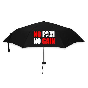 Kein Schmerz, kein Gewinn Zitat - Regenschirm (klein) - Schwarz - Vorne