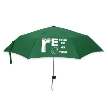 Recycler Réutiliser Renouveler Repenser Graphique - Parapluie standard - vert bouteille - Devant