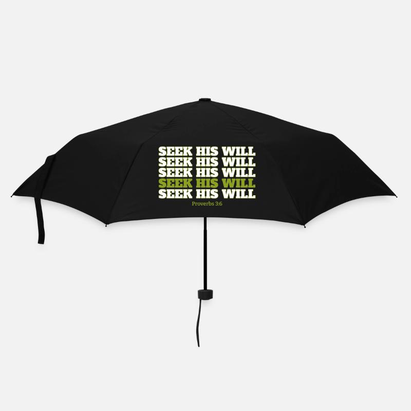Seek His will - Umbrella (small) - black