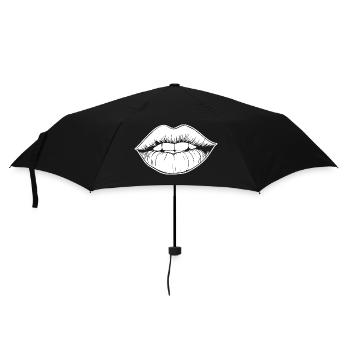 Lèvres, bouche, baisers lèvres - Parapluie standard - noir - Devant