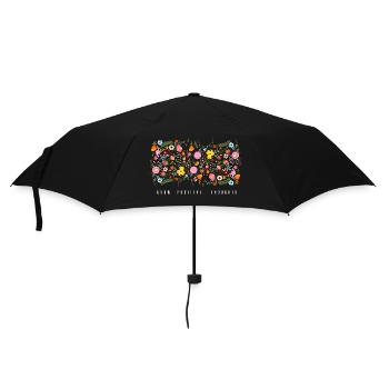 Positive Gedanken wachsen lassen - Regenschirm (klein) - Schwarz - Vorne