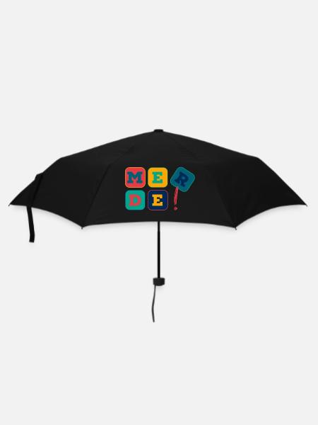 Merde! - Nicht mit mir! - Regenschirm (klein) - Schwarz