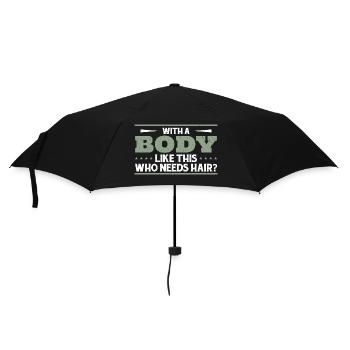 Avec un corps comme celui-ci qui a besoin de cheveux - Parapluie standard - noir - Devant