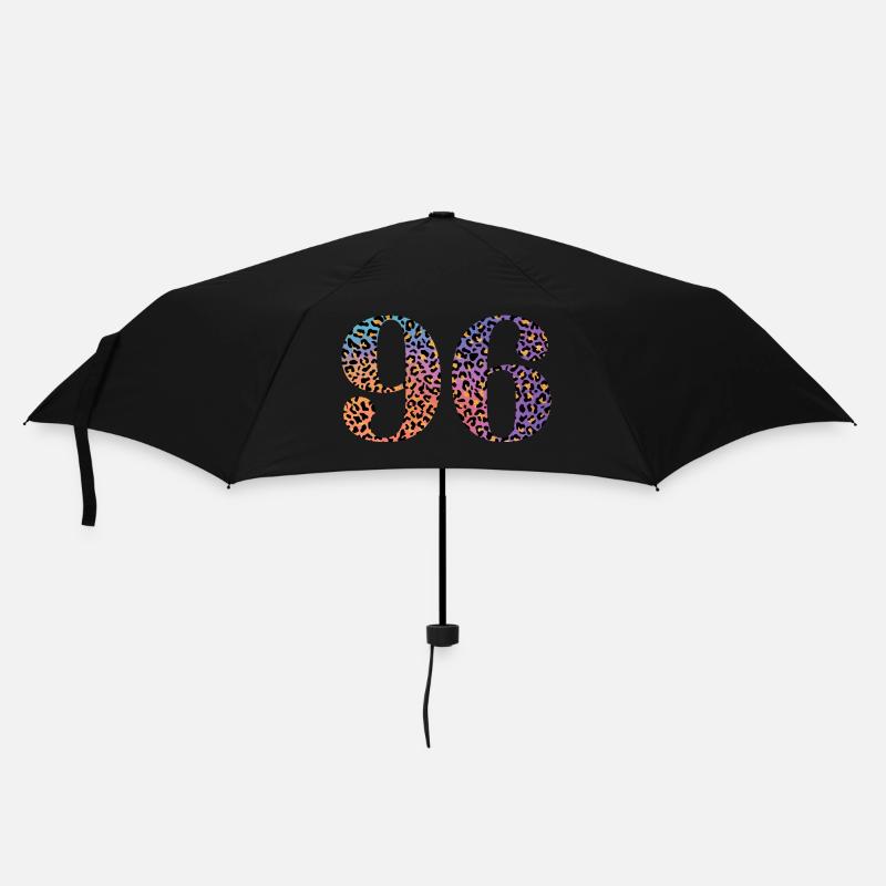96e anniversaire léopard - Parapluie standard - noir