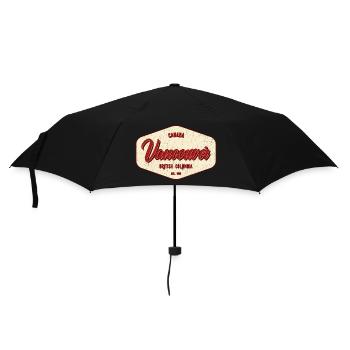 Vancouver Vintage City Label - Umbrella (small) - black - Front