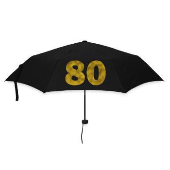 Anniversaire 80 ans - Parapluie standard - noir - Devant
