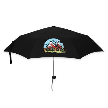 Mountains, Nature, Landscape - Umbrella (small) - black - Front