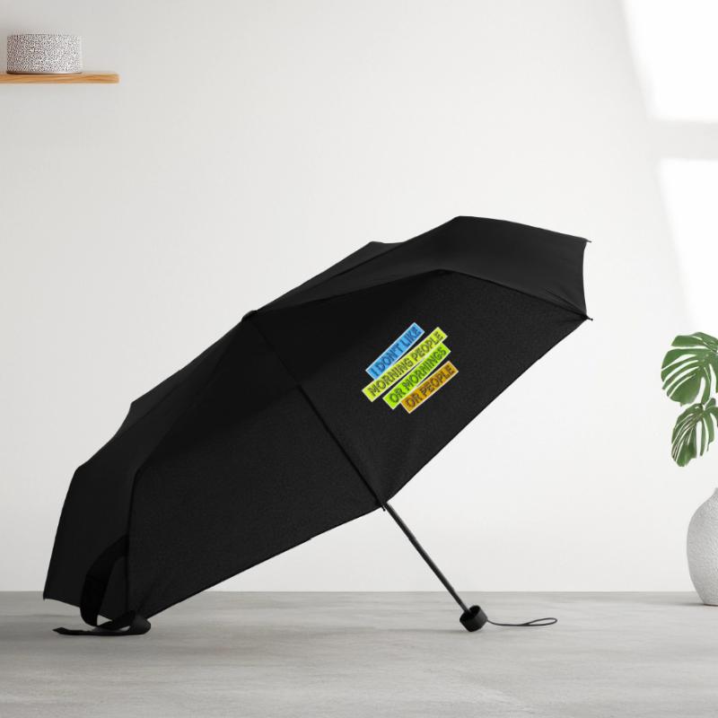 Lustig, ich mag den Morgen oder den Morgen oder die Menschen nicht Regenschirm (klein)